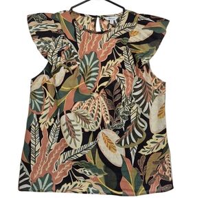 2/$20 Tropical Leaf Print Top
